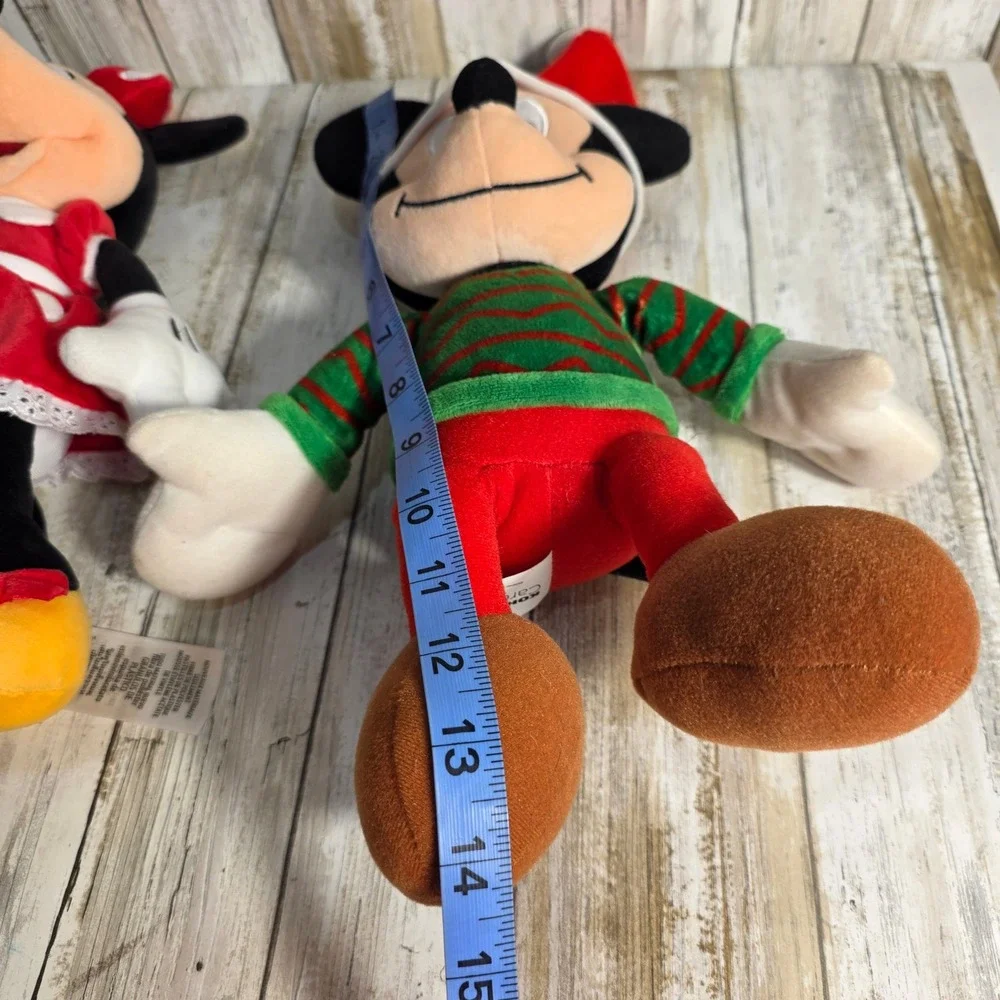 Disney Mickey Minnie Mouse Christmas Plush Set Kohls Cares Holiday Red Green